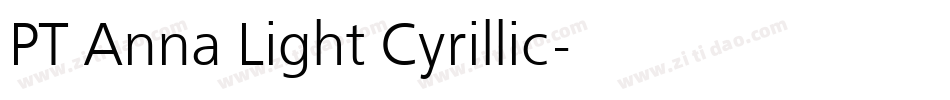 PT Anna Light Cyrillic字体转换